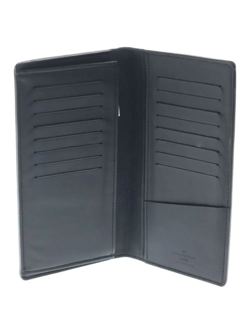 Louis Vuitton Damier Infini Portefeuille Brazza Wallet Black Silver